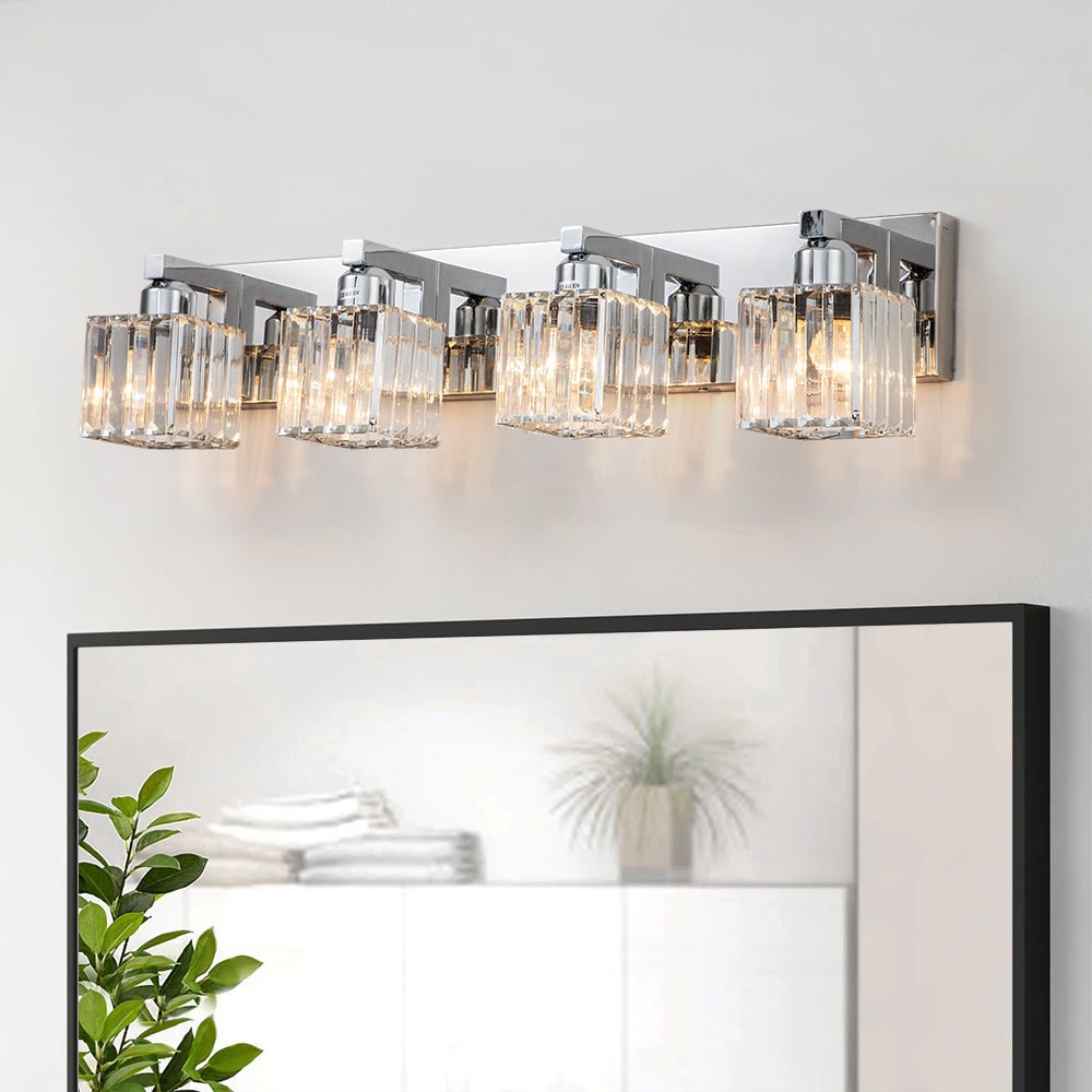lightfixturesusa-modern-glam-crystal-bathroom-vanity-wall-lamp-wall-sconce-chrome-4-lt-521015 LightFixturesUSA-Modern Glam Crystal Bathroom Vanity Wall Lamp-Wall Sconce-Chrome-4-Lt