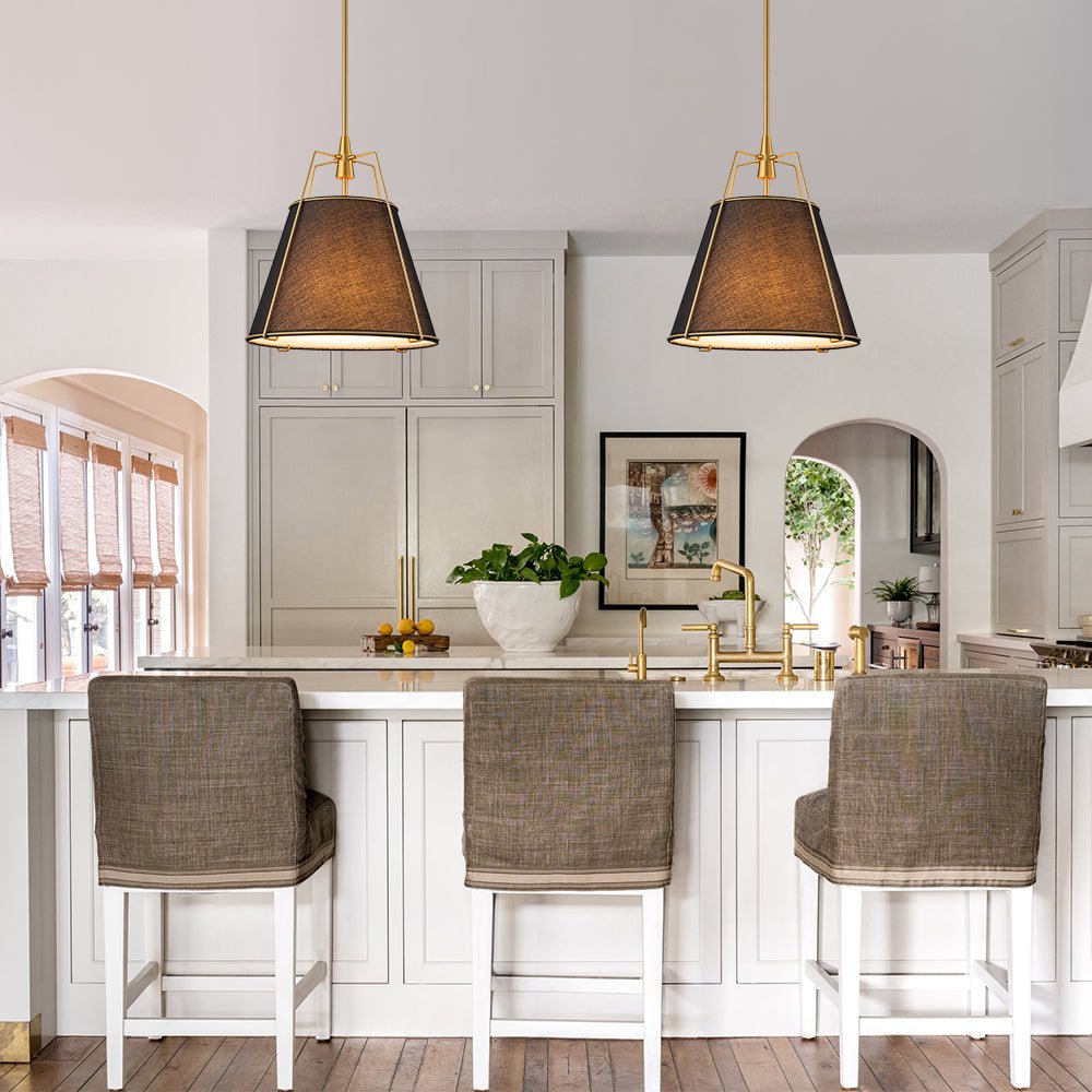 lightfixturesusa-modern-linen-conical-drum-cage-pendant-light-ceiling-light-15-in-blackbrass-250375