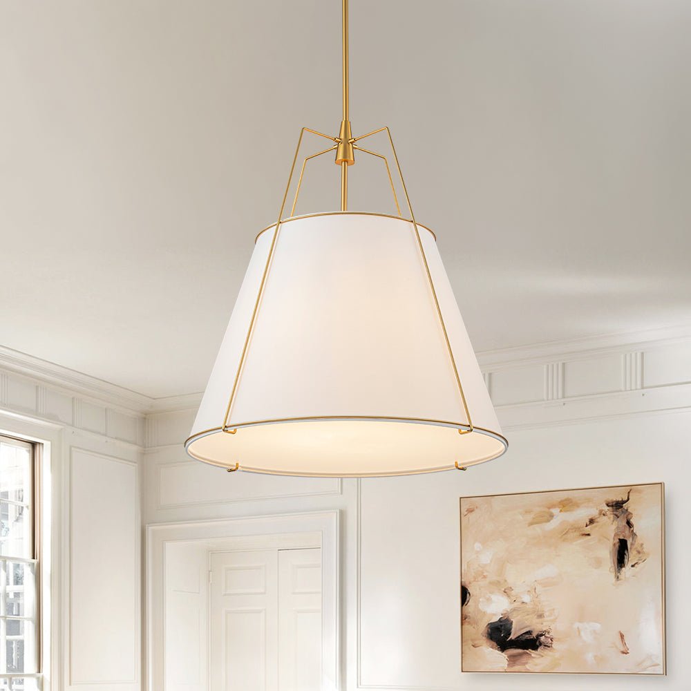 lightfixturesusa-modern-linen-conical-drum-cage-pendant-light-ceiling-light-236-in-whitebrass-335561 LightFixturesUSA - Modern Linen Conical Drum Cage Pendant Light - Ceiling Light - 23.6 in. - White+Brass