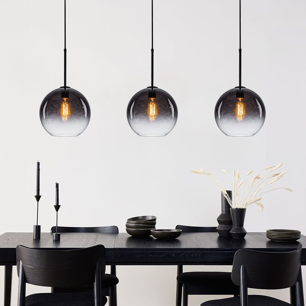 lightfixturesusa-modern-minimalist-1-light-smoked-grey-tinted-glass-globe-pendant-pendant-light-black-1241184 LightFixturesUSA - Modern Minimalist 1 - light Smoked Grey Tinted Glass Globe Pendant - Pendant Light - Black -