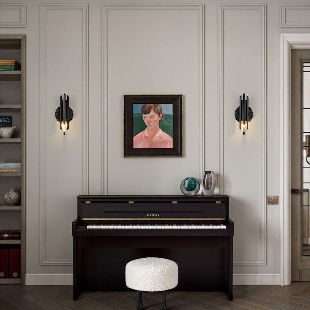 lightfixturesusa-modern-orchestral-style-trendy-cluster-tube-wall-sconce-wall-sconce-black-2-packs-453615 LightFixturesUSA - Modern Orchestral Style Trendy Cluster Tube Wall Sconce - Wall Sconce - Black - 2 Packs -
