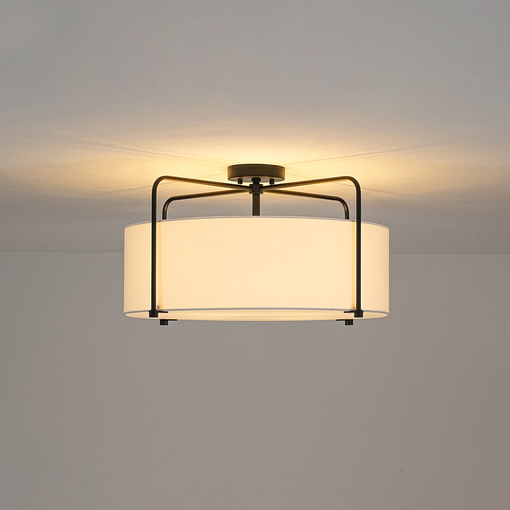 lightfixturesusa-modern-round-white-fabric-drum-cage-semi-flush-mount-ceiling-light-black-pre-order-3747433