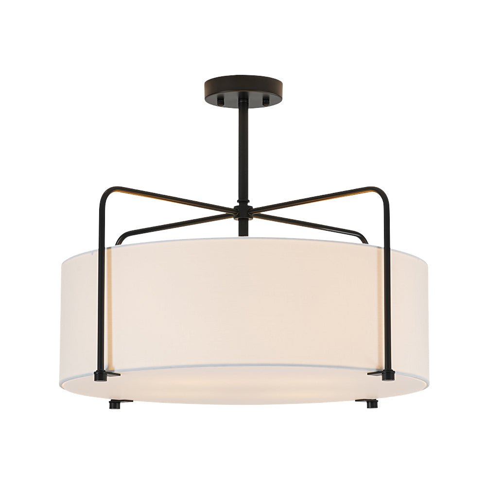 lightfixturesusa-modern-round-white-fabric-drum-cage-semi-flush-mount-ceiling-light-black-pre-order-4382861