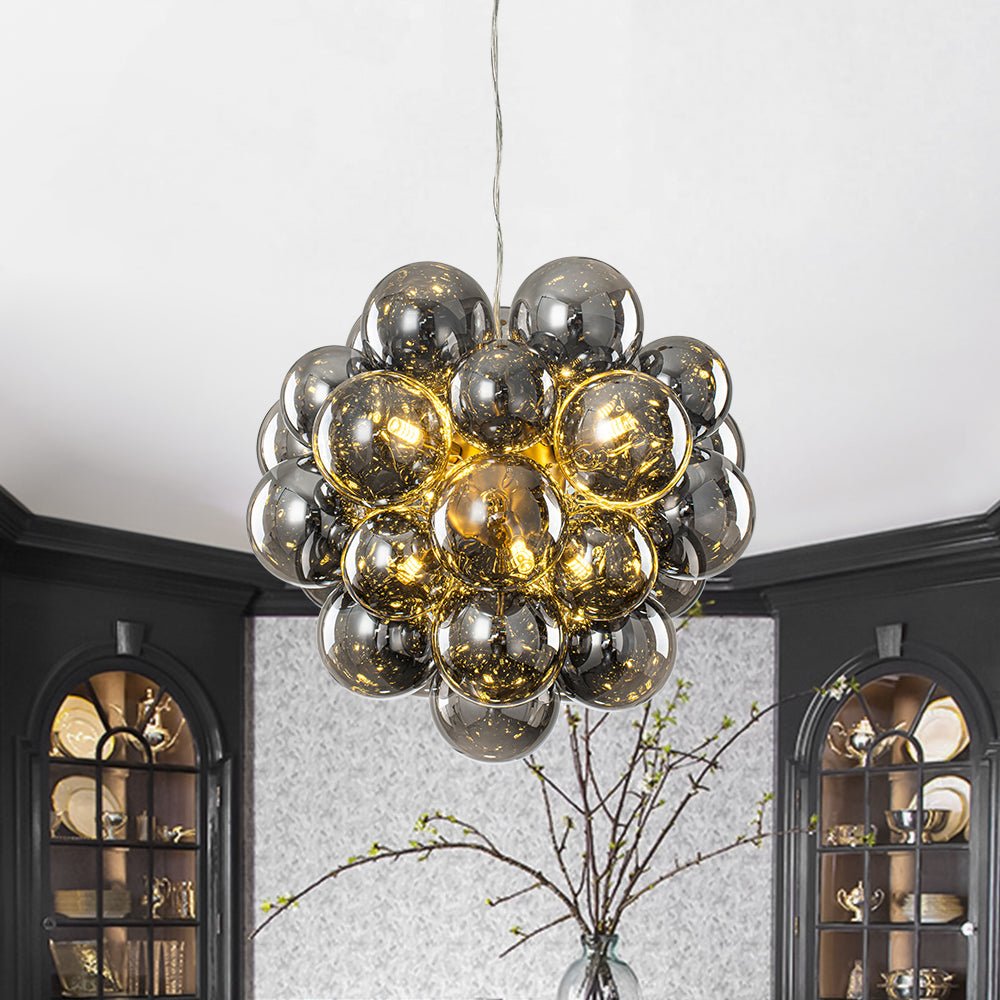 lightfixturesusa-moody-luxe-cluster-smoked-glass-bubble-sphere-chandelier-chandelier-brass-1234758 LightFixturesUSA - Moody Luxe Cluster Smoked Glass Bubble Sphere Chandelier - Chandelier - Brass -