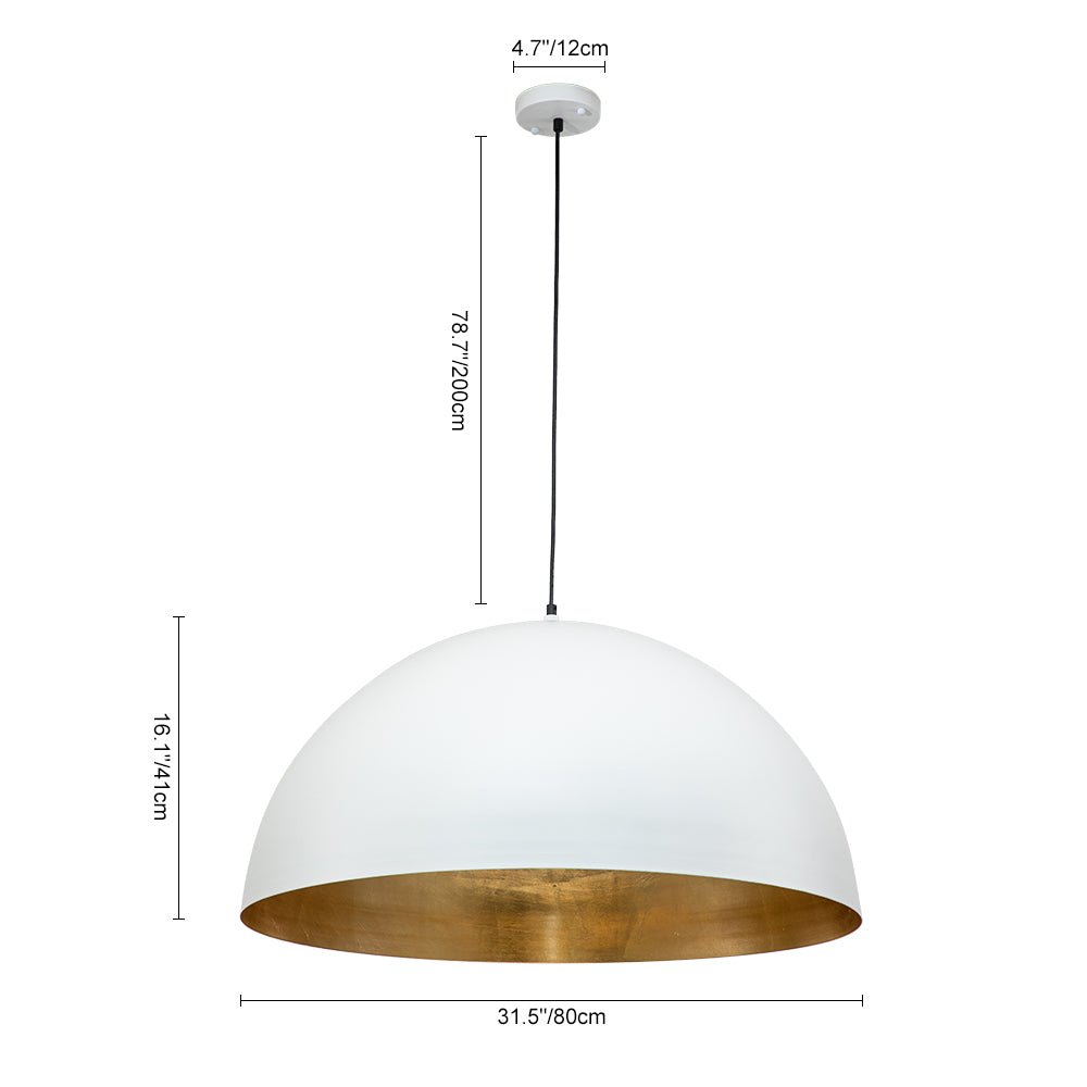 lightfixturesusa-oversized-metal-dome-pendant-light-chandelier-white-15-in-301868