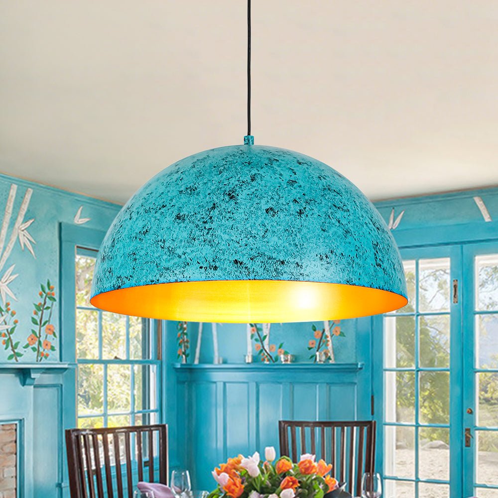 lightfixturesusa-oxidized-copper-verdigris-turquoise-metal-dome-pendant-pendant-light-236-in-8276531 LightFixturesUSA - Oxidized Copper Verdigris Turquoise Metal Dome Pendant - Pendant Light - 23.6 in -
