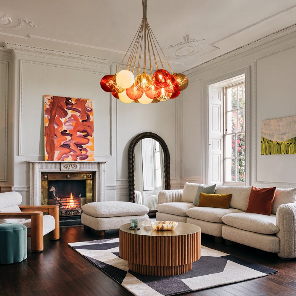 lightfixturesusa-pop-art-red-orange-hue-cluster-glass-globe-bubble-chandelier-chandelier-19-lt-565165 LightFixturesUSA - Pop Art Red Orange Hue Cluster Glass Globe Bubble Chandelier - Chandelier - 19 - Lt -