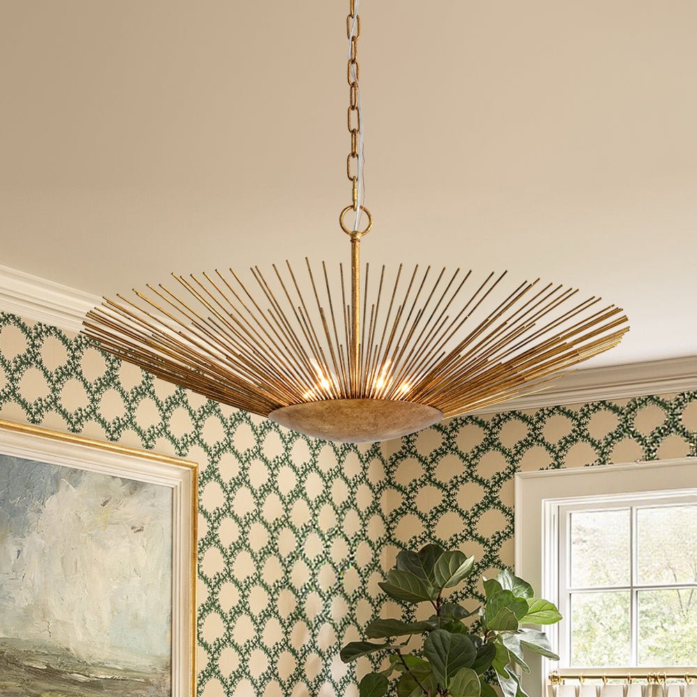lightfixturesusa-radiant-luxe-antique-gild-gold-foiled-oversized-sunburst-chandelier-chandelier-319-in-4166548 LightFixturesUSA - Radiant Luxe Antique Gild Gold Foiled Oversized Sunburst Chandelier - Chandelier - 31.9 in. -
