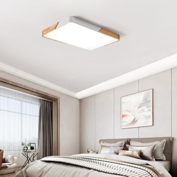 LightFixturesUSA-Rectangle LED Flush Mount Light-Ceiling Light-Grey-