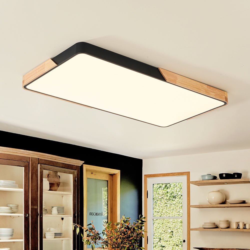 lightfixturesusa-rectangle-wood-dimmable-led-flush-mount-ceiling-light-ceiling-light-black-8125520 LightFixturesUSA - Rectangle Wood Dimmable LED Flush Mount Ceiling Light - Ceiling Light - Black -
