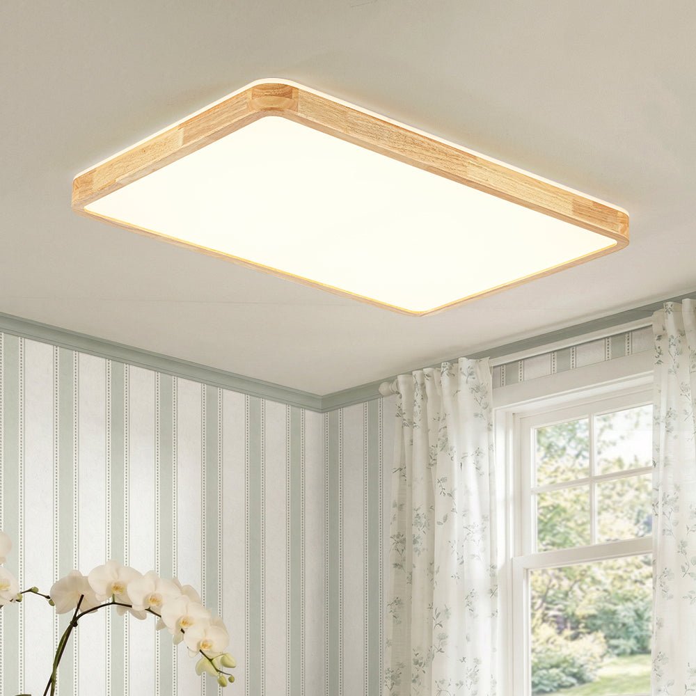 lightfixturesusa-rectangle-wood-dimmable-led-flush-mount-light-ceiling-light-wooden-3276211 LightFixturesUSA - Rectangle Wood Dimmable LED Flush Mount Light - Ceiling Light - Wooden -