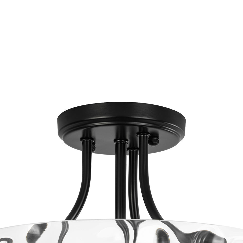lightfixturesusa-round-drum-hammered-glass-semi-flush-mount-ceiling-light-black-953588