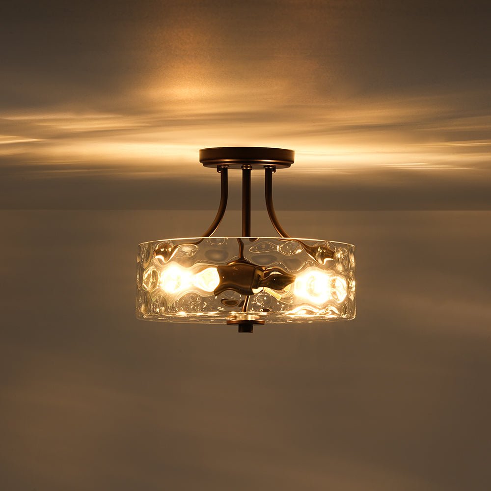 lightfixturesusa-round-drum-hammered-glass-semi-flush-mount-ceiling-light-oil-rubbed-bronze-exclusive-offer-651576