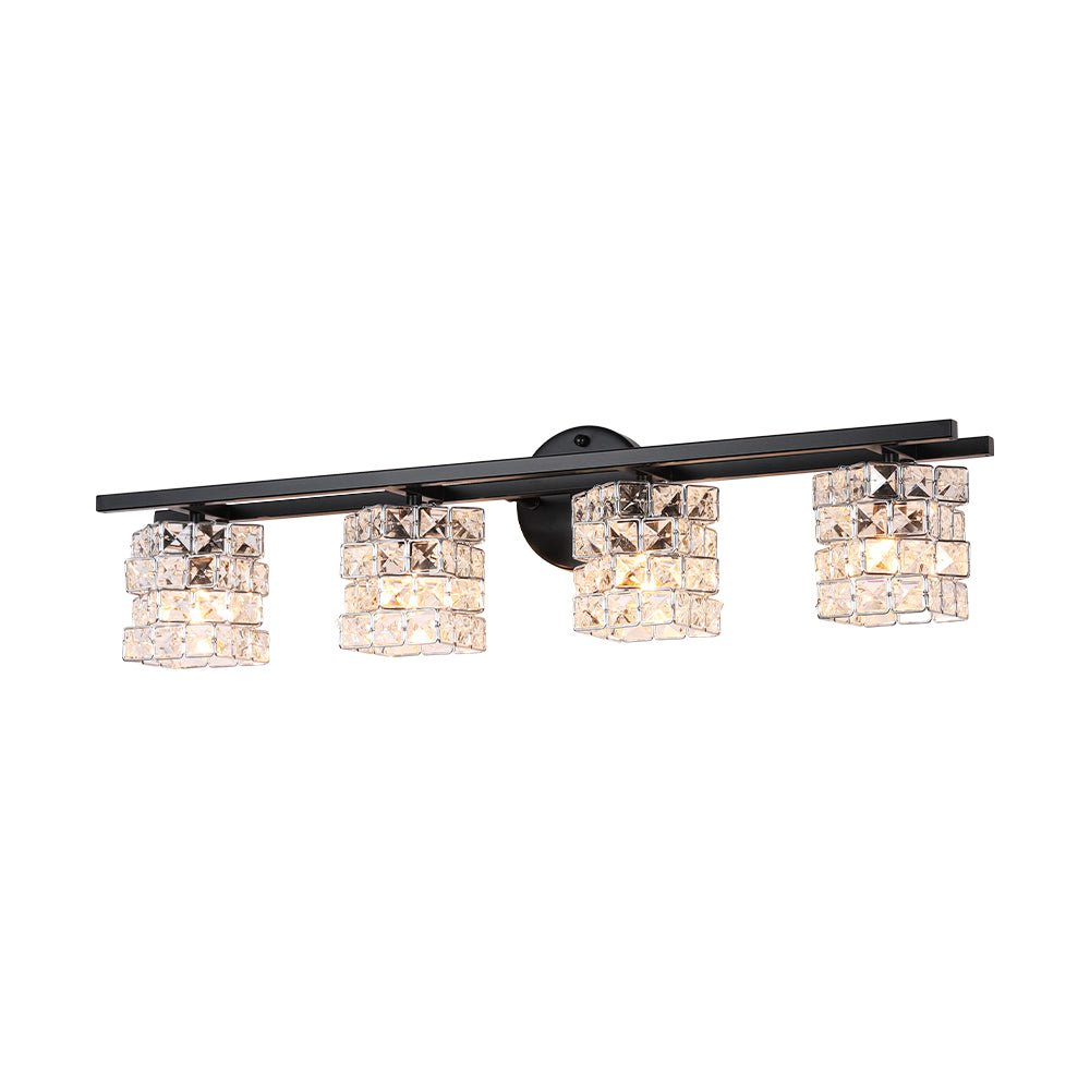 lightfixturesusa-rubik-cube-style-faceted-crystal-shade-vanity-wall-sconce-wall-sconce-4-lt-9678757 LightFixturesUSA - Rubik Cube Style Faceted Crystal Shade Vanity Wall Sconce - Wall Sconce - 4 - Lt -