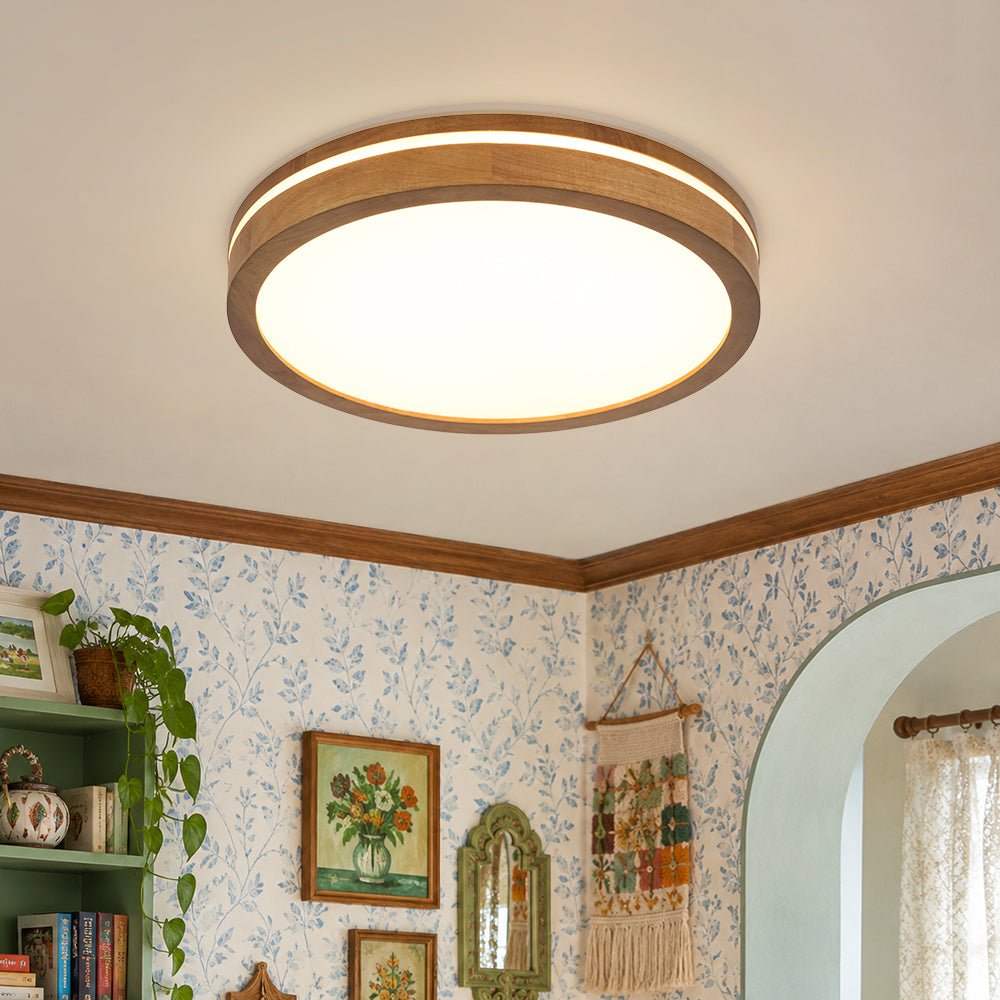 lightfixturesusa-rustic-dimmable-led-walnut-wooden-round-ceiling-light-ceiling-light-157-in-1274845 LightFixturesUSA - Rustic Dimmable LED Walnut Wooden Round Ceiling Light - Ceiling Light - 15.7 in -