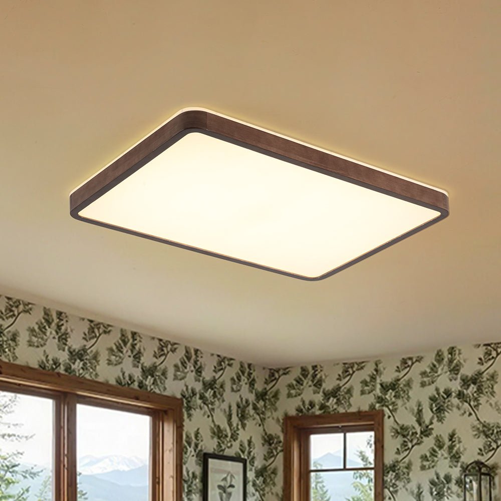 lightfixturesusa-rustic-rectangle-walnut-wooden-dimmable-led-flush-mount-ceiling-light-wooden-pre-order-2-4-weeks-3574296 LightFixturesUSA - Rustic Rectangle Walnut Wooden Dimmable LED Flush Mount - Ceiling Light - Wooden (Pre - Order & 2 - 4 Weeks) -