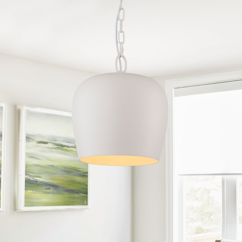 lightfixturesusa-scandinavian-1-light-geometric-white-kitchen-pendant-light-pendant-light-bell-528202 LightFixturesUSA - Scandinavian 1 - Light Geometric White Kitchen Pendant Light - Pendant Light - Bell -