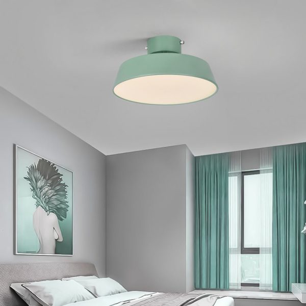 LightFixturesUSA-Scandinavian LED Semi Flush Ceiling Light-Ceiling Light-Blue-