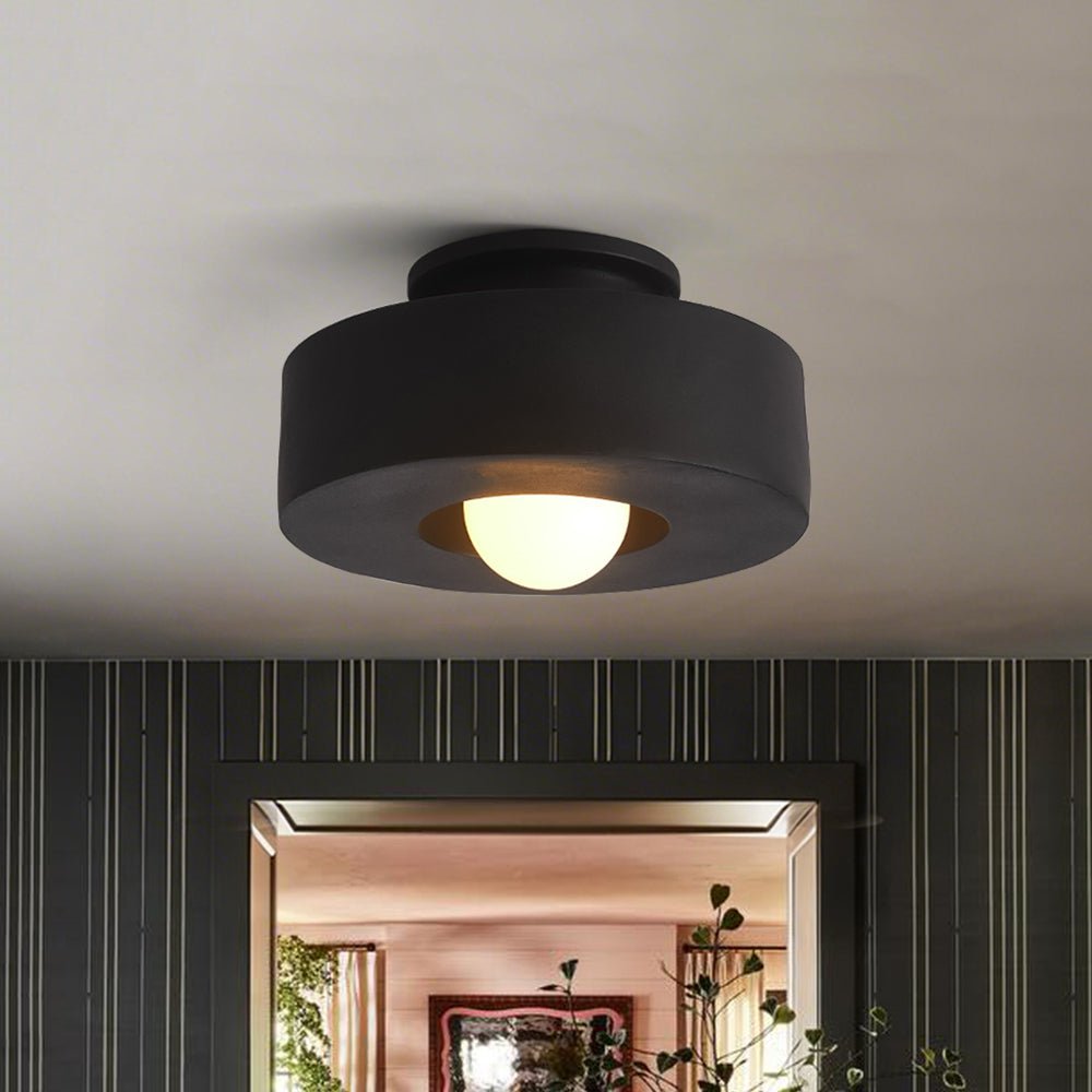 lightfixturesusa-scandinavian-minimalist-red-velvet-round-single-ceiling-light-ceiling-light-black-pre-order-9782598 LightFixturesUSA - Scandinavian Minimalist Red Velvet Round Single Ceiling Light - Ceiling Light - Black (Pre - Order) -