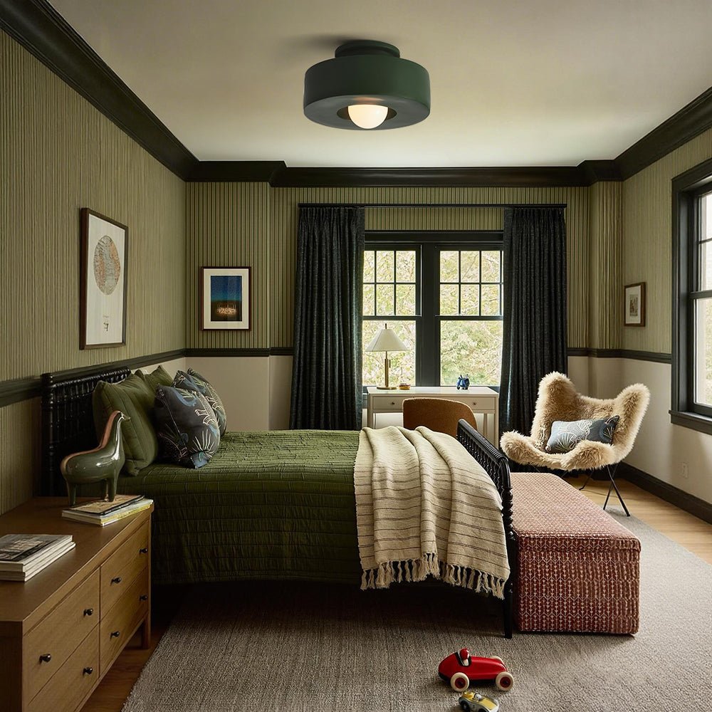 lightfixturesusa-scandinavian-minimalist-red-velvet-round-single-ceiling-light-ceiling-light-green-pre-order-9371529