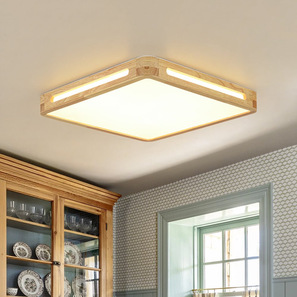 lightfixturesusa-scandinavian-wooden-dimmable-led-square-flush-mount-ceiling-light-157-in-6967379 LightFixturesUSA - Scandinavian Wooden Dimmable LED Square Flush Mount - Ceiling Light - 15.7 in -