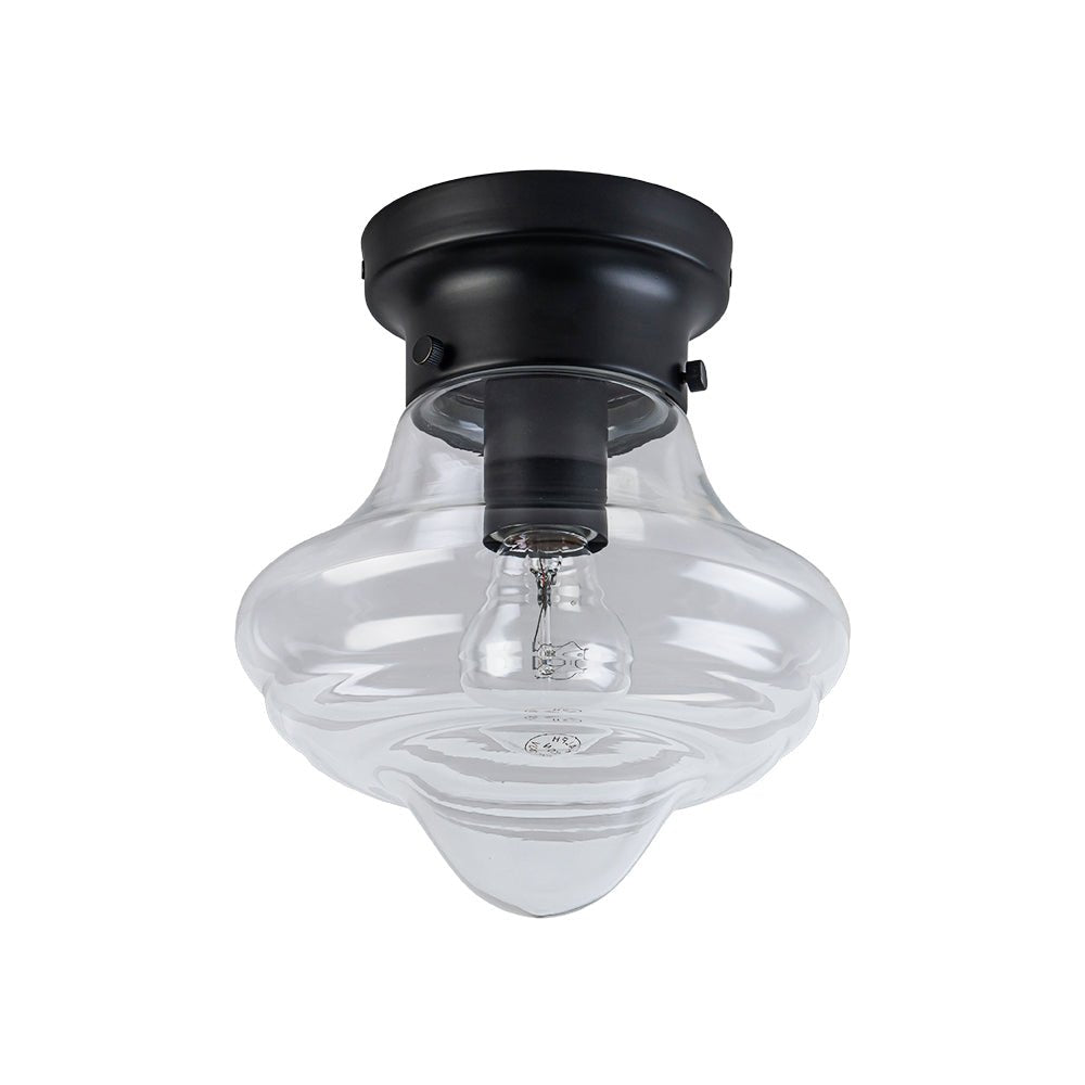 lightfixturesusa-schoolhouse-1-light-round-clear-glass-shade-semi-flush-mount-ceiling-light-black-7629477