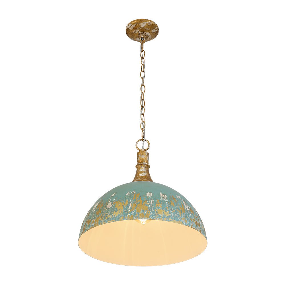 lightfixturesusa-shabby-chic-distressed-gilded-patina-teal-dome-pendant-light-pendant-light-157-in-4151330