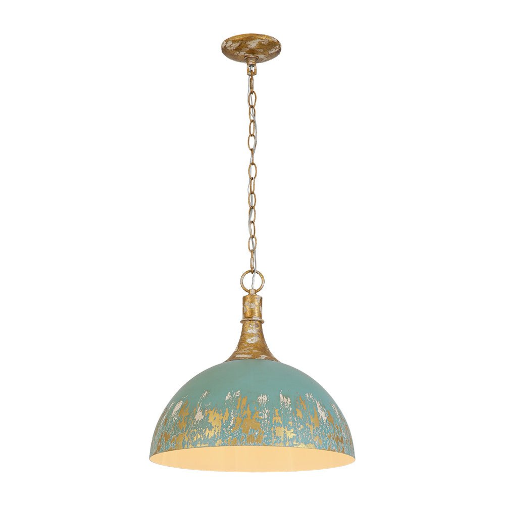 lightfixturesusa-shabby-chic-distressed-gilded-patina-teal-dome-pendant-light-pendant-light-157-in-4388162