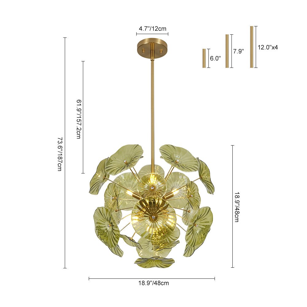 lightfixturesusa-summer-art-deco-bloom-green-lotus-leaf-sunburst-chandelier-chandelier-brass-3027230
