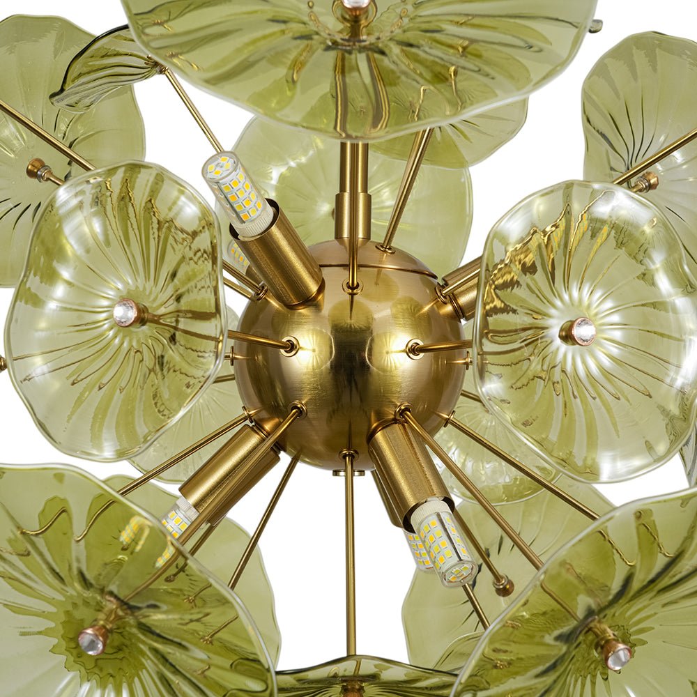 lightfixturesusa-summer-art-deco-bloom-green-lotus-leaf-sunburst-chandelier-chandelier-brass-4503612