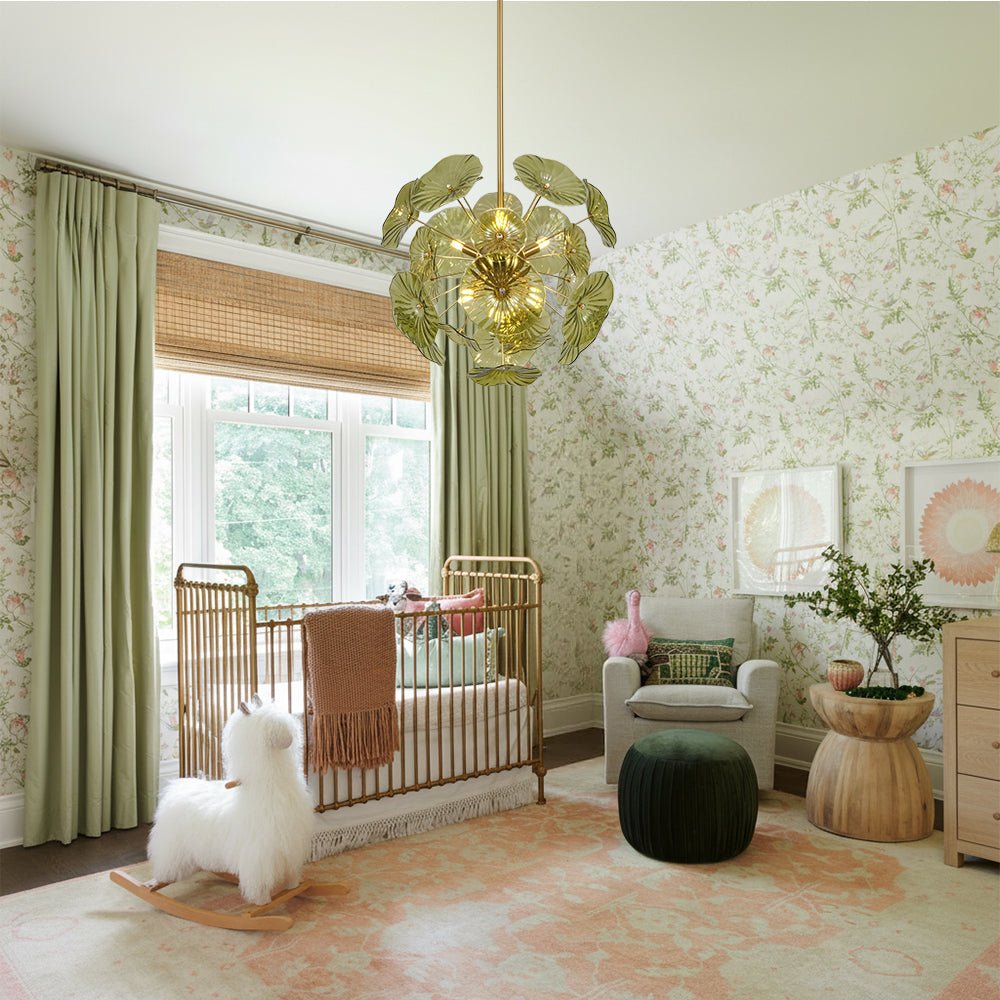 lightfixturesusa-summer-art-deco-bloom-green-lotus-leaf-sunburst-chandelier-chandelier-brass-4759297