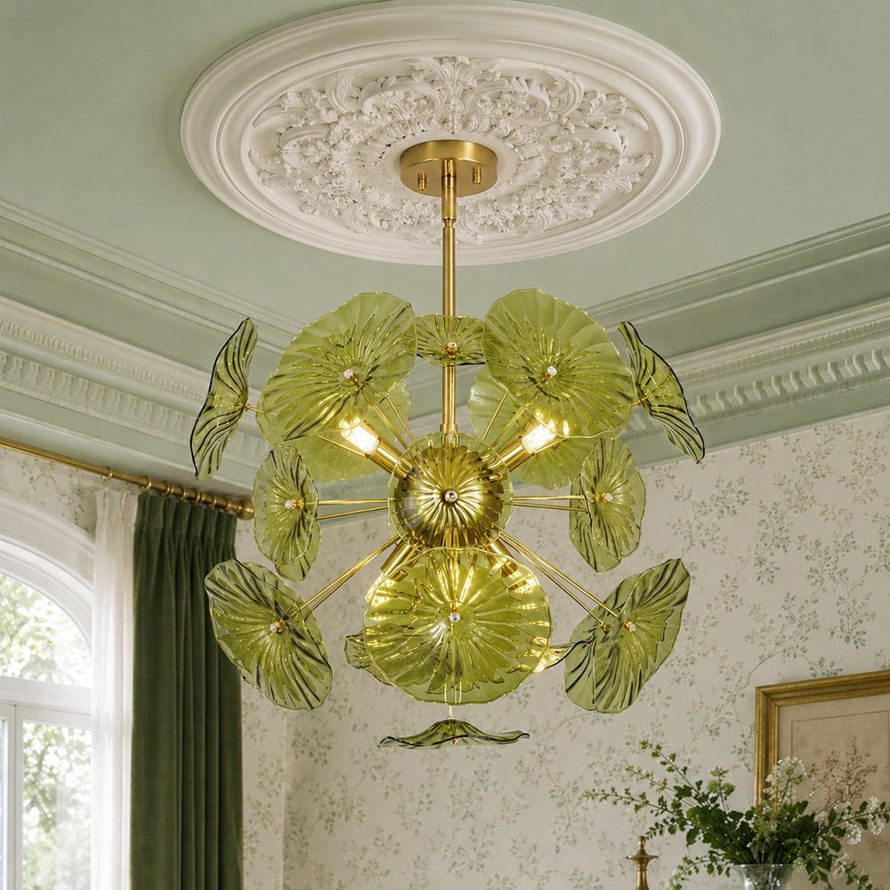 lightfixturesusa-summer-art-deco-bloom-green-lotus-leaf-sunburst-chandelier-chandelier-brass-5569715 LightFixturesUSA - Summer Art Deco Bloom Green Lotus Leaf Sunburst Chandelier - Chandelier - Brass -