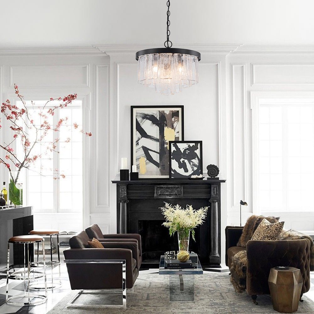 lightfixturesusa-tiered-hammered-water-glass-round-semi-flush-mount-ceiling-light-black-435431