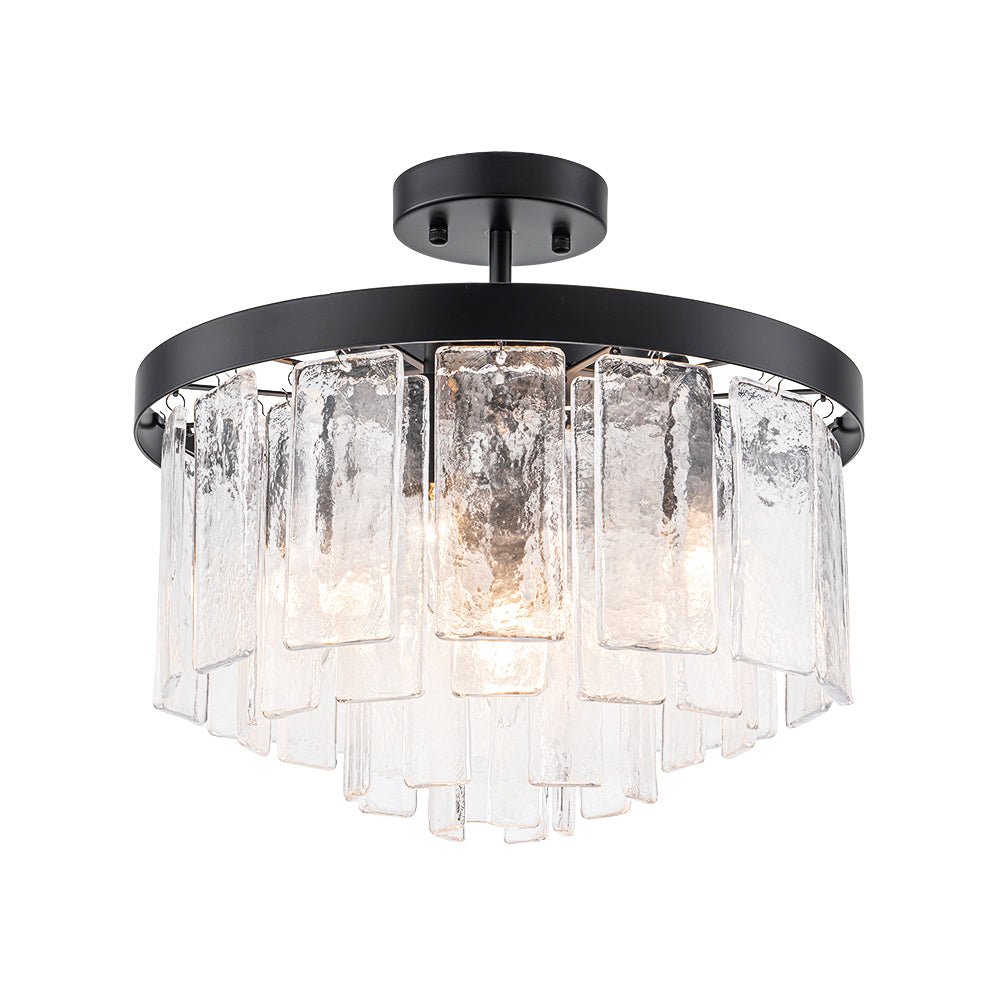 lightfixturesusa-tiered-hammered-water-glass-round-semi-flush-mount-ceiling-light-black-492189