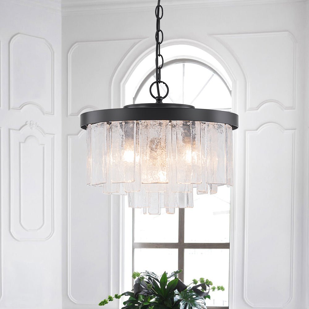 lightfixturesusa-tiered-hammered-water-glass-round-semi-flush-mount-ceiling-light-black-561855