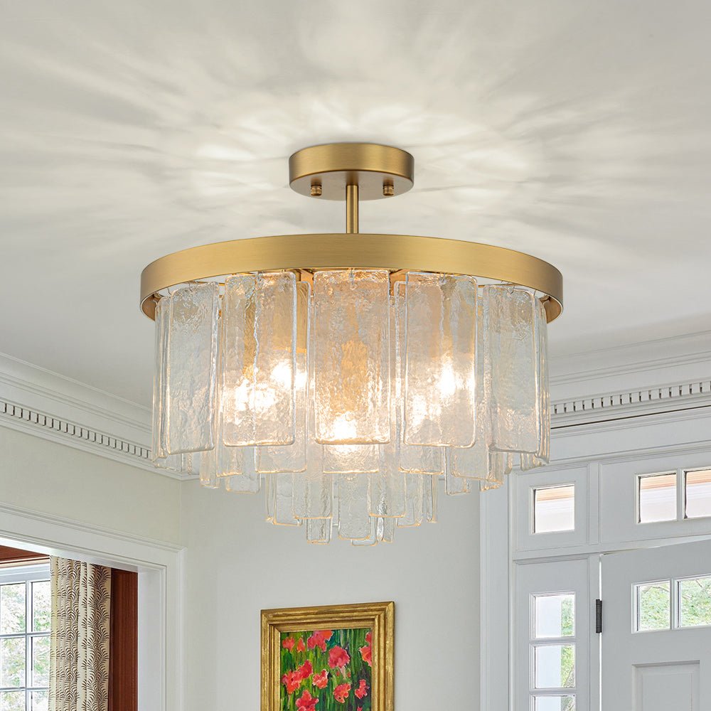 lightfixturesusa-tiered-hammered-water-glass-round-semi-flush-mount-ceiling-light-brass-385966 LightFixturesUSA - Tiered Hammered Water Glass Round Semi Flush Mount - Ceiling Light - Brass -