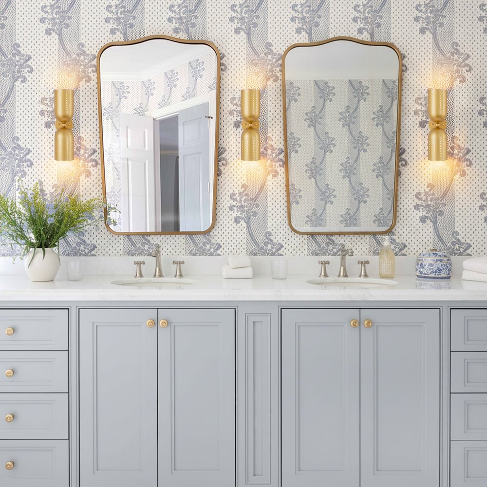 lightfixturesusa-tulip-2-light-brass-up-down-hourglass-vanity-wall-sconce-wall-sconce-2-packs-6820102 LightFixturesUSA - Tulip 2 - Light Brass Up Down Hourglass Vanity Wall Sconce - Wall Sconce - 2 Packs -