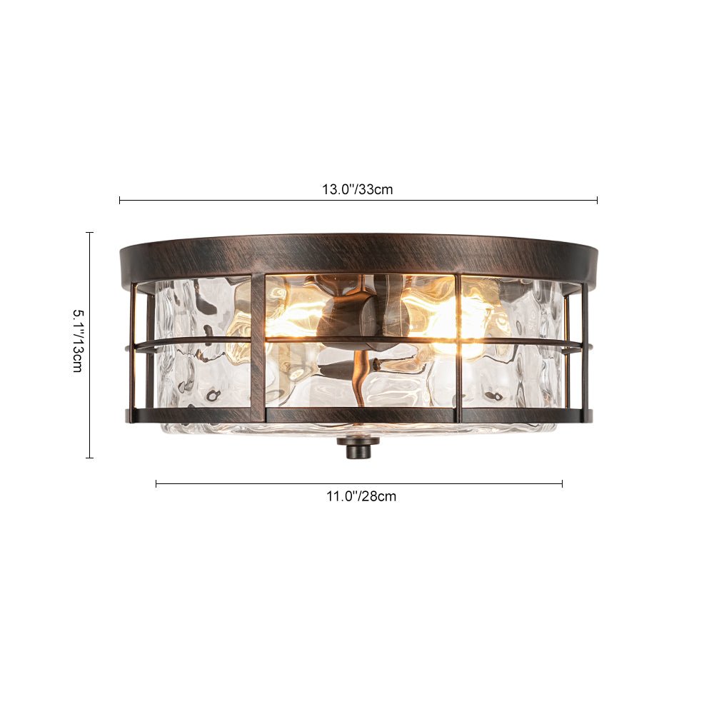 lightfixturesusa-vintage-2-light-hammered-glass-round-drum-flush-mount-ceiling-light-11-in-1533592
