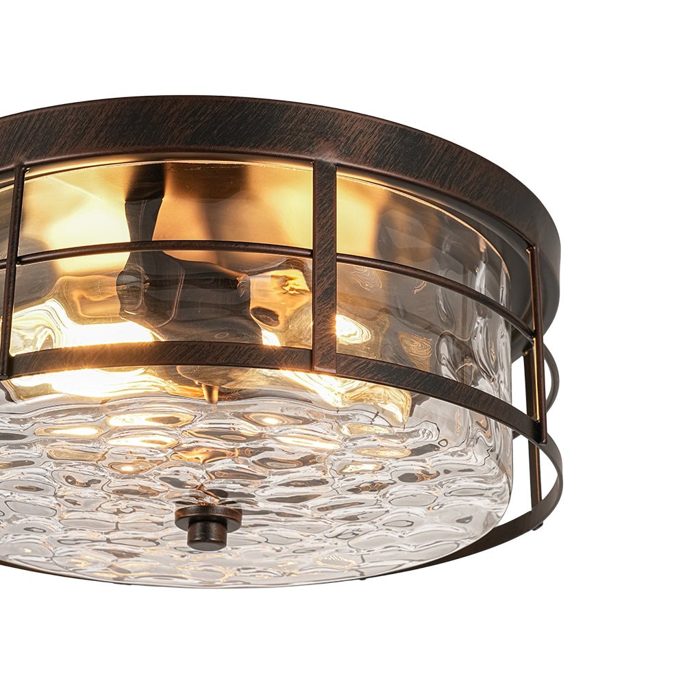 lightfixturesusa-vintage-2-light-hammered-glass-round-drum-flush-mount-ceiling-light-11-in-2591521