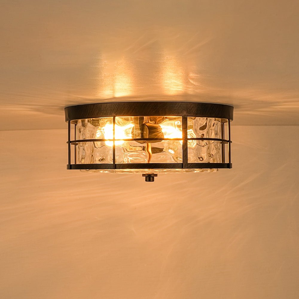 lightfixturesusa-vintage-2-light-hammered-glass-round-drum-flush-mount-ceiling-light-11-in-9734742
