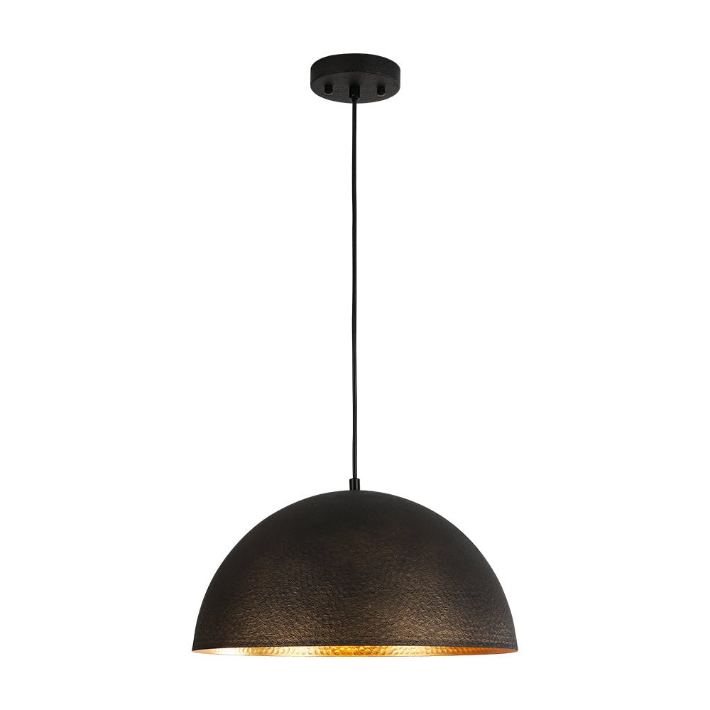 lightfixturesusa-vintage-luxe-black-gold-hammered-dome-pendant-light-pendant-light-157-in-182548