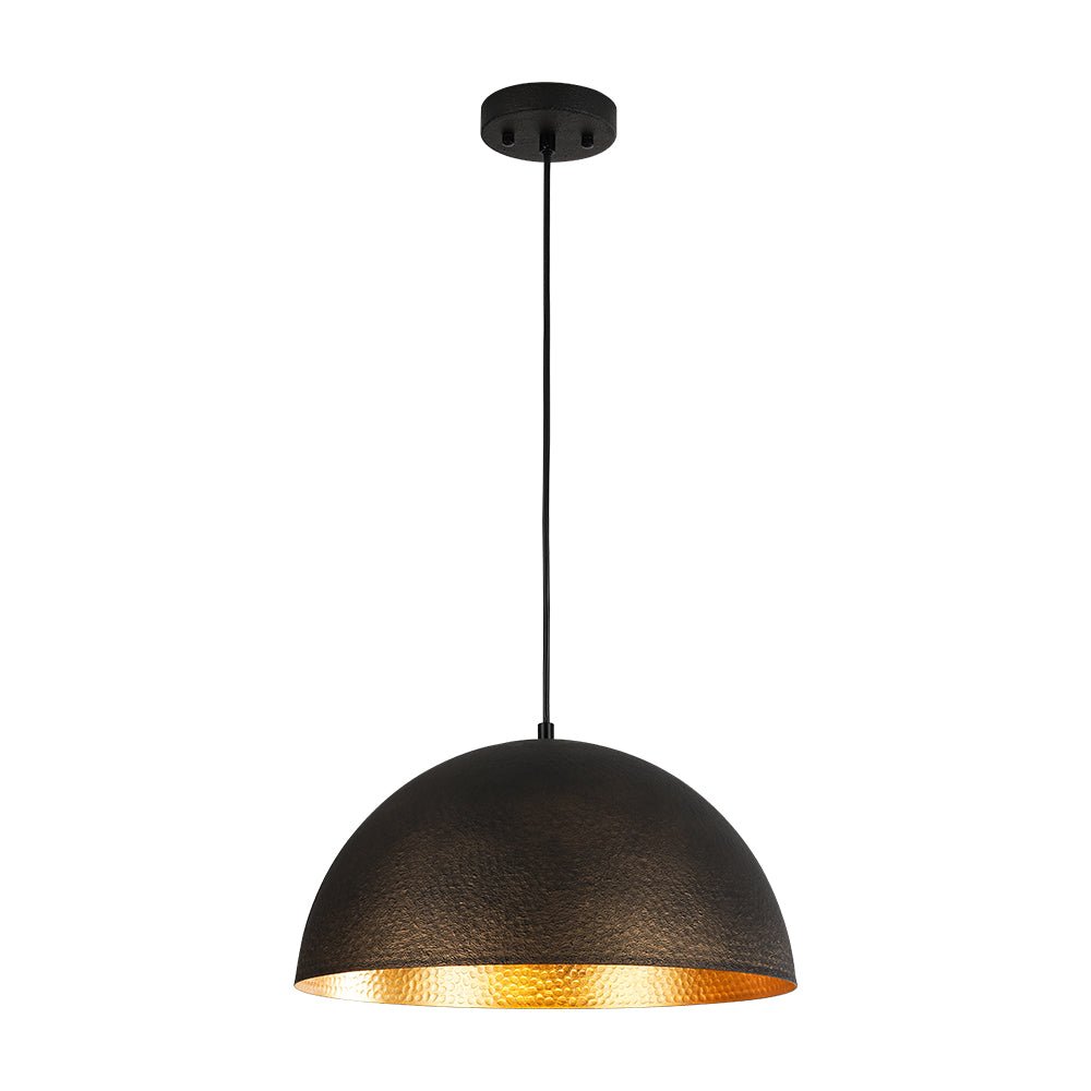 lightfixturesusa-vintage-luxe-black-gold-hammered-dome-pendant-light-pendant-light-157-in-461579