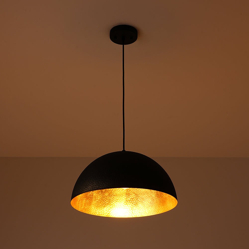 lightfixturesusa-vintage-luxe-black-gold-hammered-dome-pendant-light-pendant-light-157-in-577808