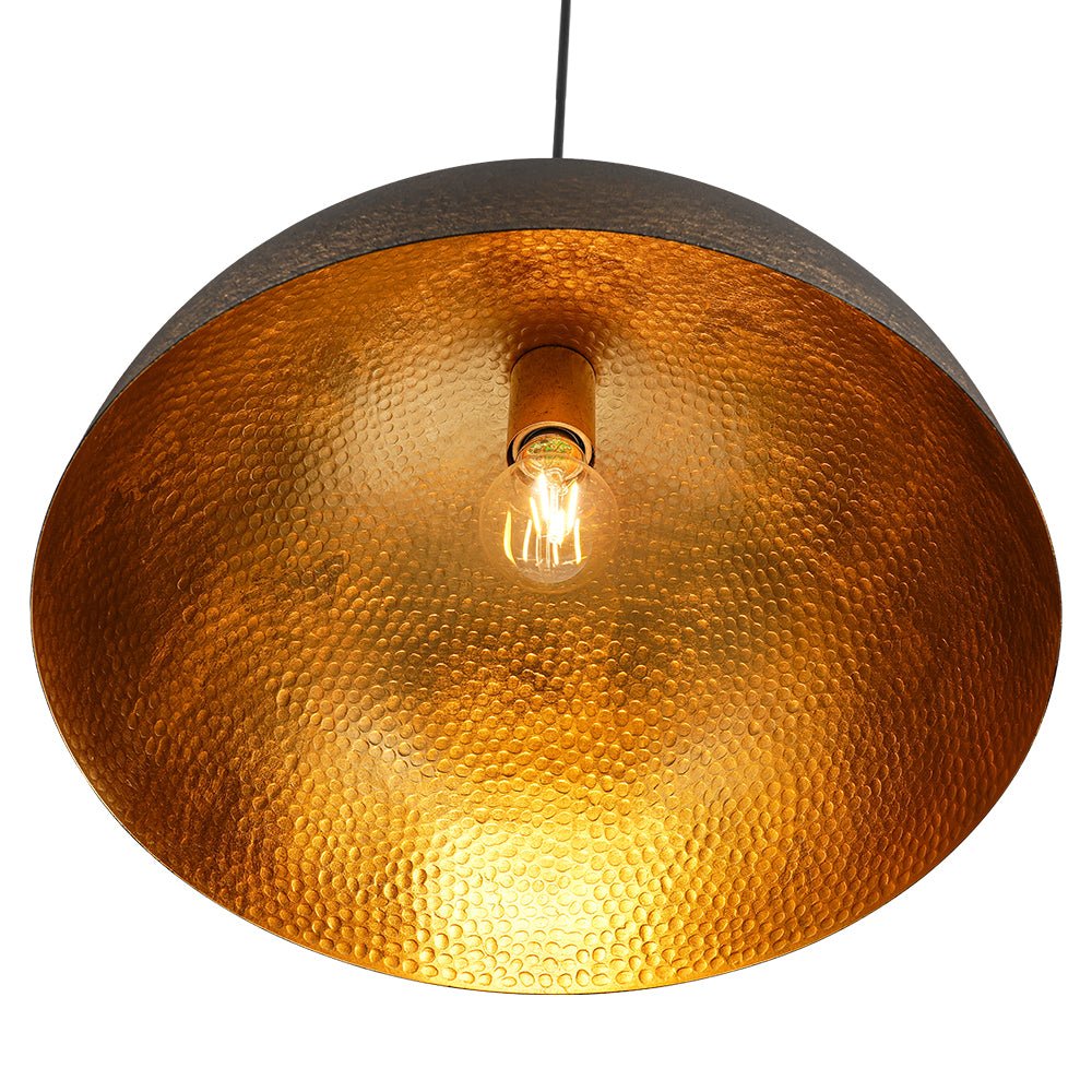 lightfixturesusa-vintage-luxe-black-gold-hammered-dome-pendant-light-pendant-light-157-in-600602