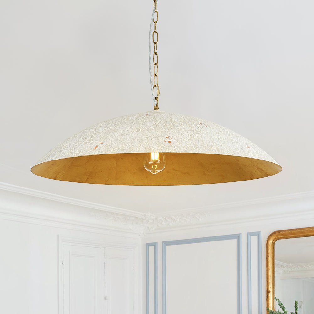lightfixturesusa-vintage-oversized-flat-dome-metal-pendant-light-chandelier-whitegold-1-lt-130354