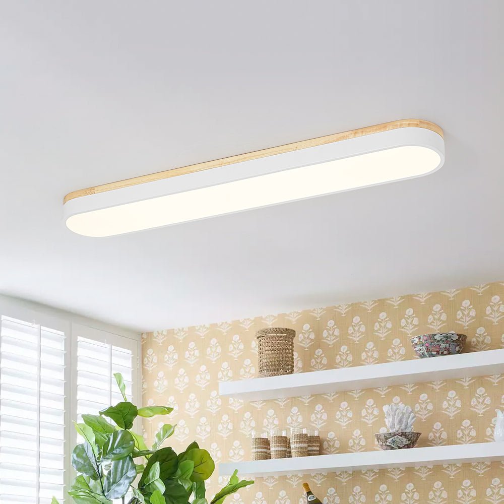lightfixturesusa-wood-accent-oval-dimmable-led-flush-mount-ceiling-light-ceiling-light-white-7838603 LightFixturesUSA - Wood Accent Oval Dimmable LED Flush Mount Ceiling Light - Ceiling Light - White -