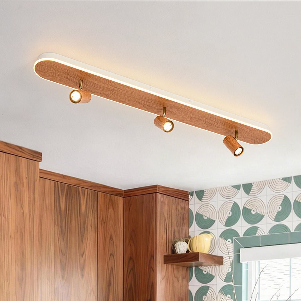 lightfixturesusa-wood-oval-led-adjustable-spotlight-ceiling-track-light-ceiling-light-oak-3995289 LightFixturesUSA - Wood Oval LED Adjustable Spotlight Ceiling Track Light - Ceiling Light - Oak -